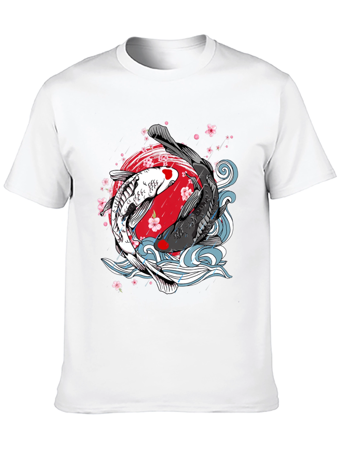 Koi Fish Yin Yang Graphic T-Shirt - Unique Design