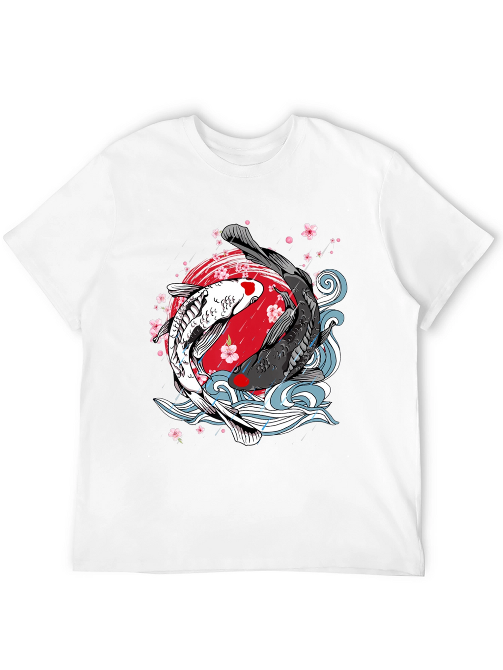 Koi Fish Yin Yang Graphic T-Shirt - Unique Design