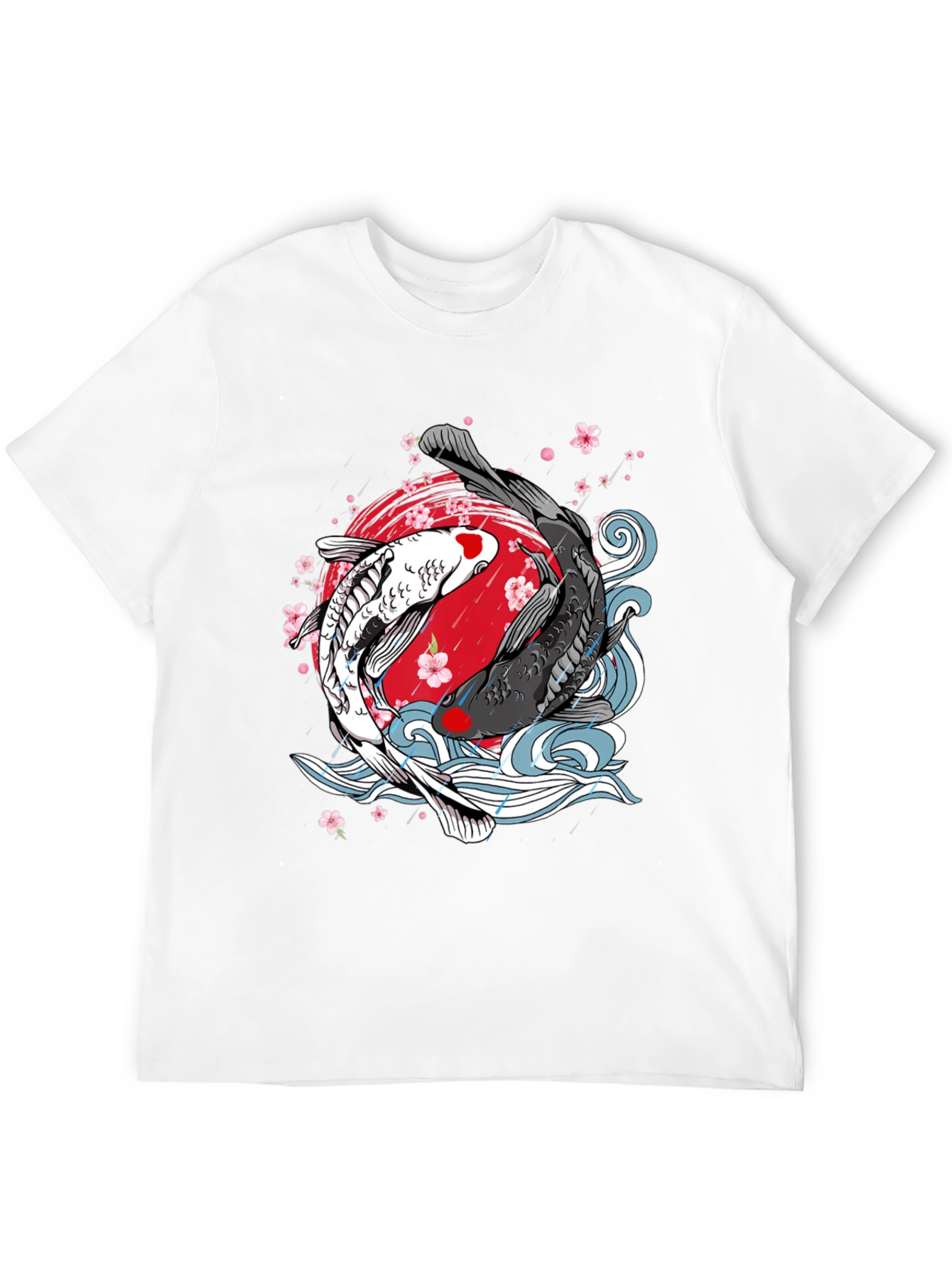 Koi Fish Yin Yang Graphic T-Shirt - Unique Design