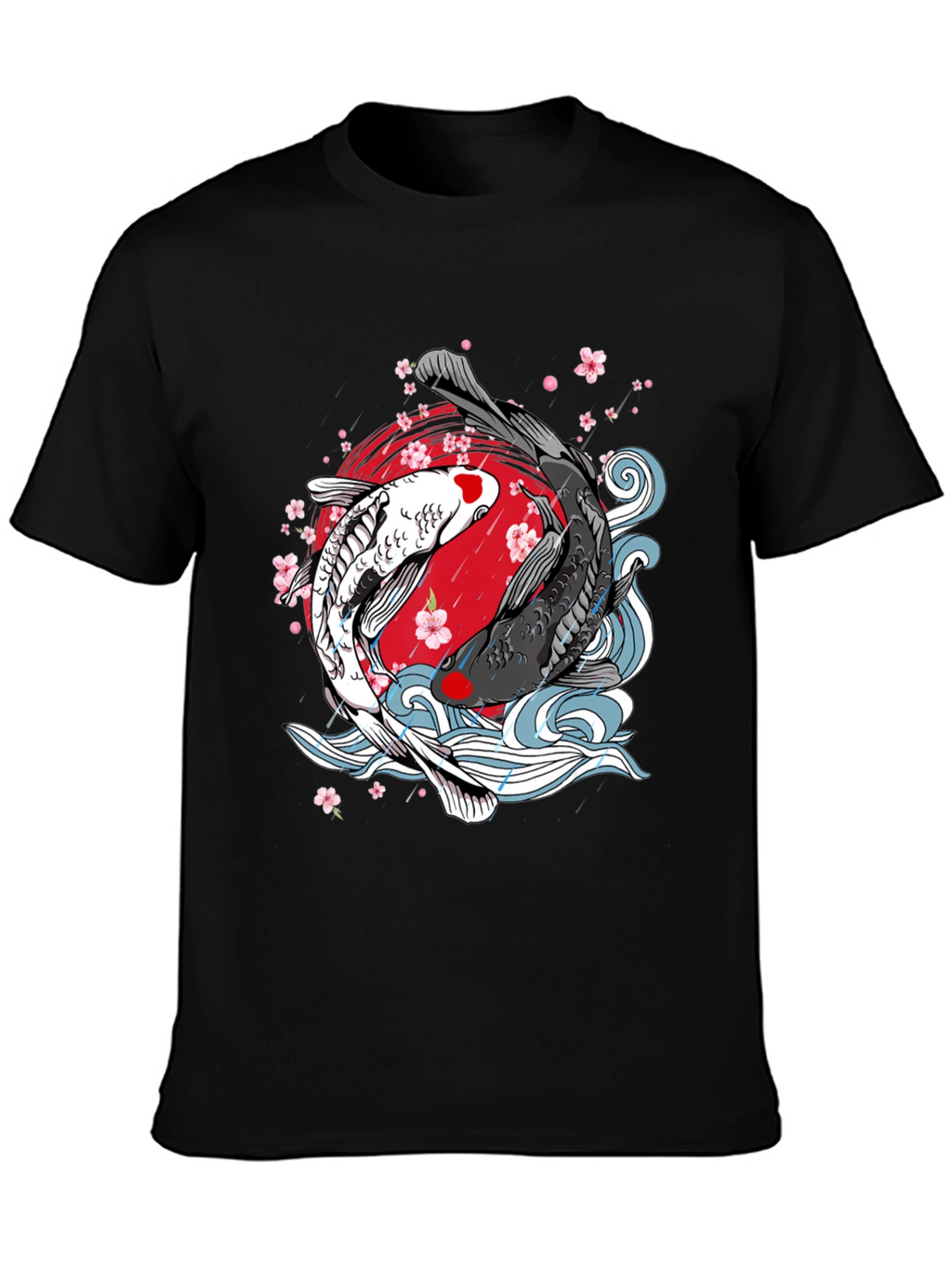 Koi Fish Yin Yang Graphic T-Shirt - Unique Design