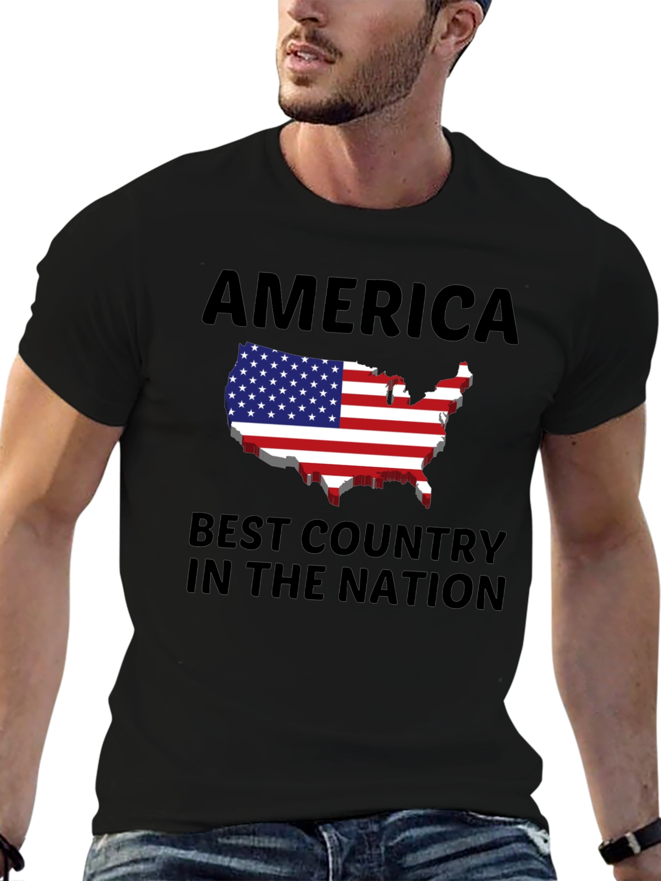 America Best Country Patriotic Graphic Tee
