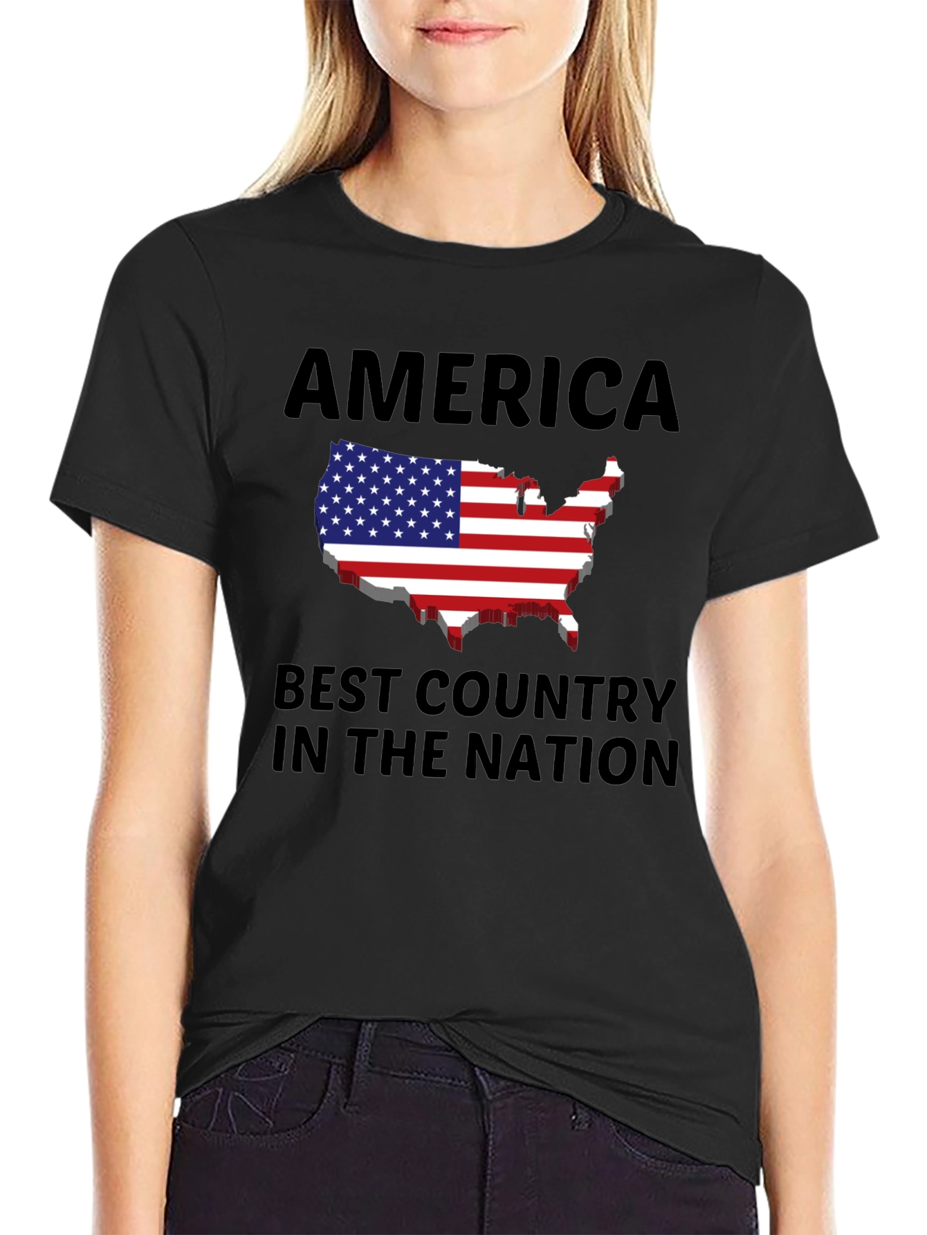 America Best Country Patriotic Graphic Tee