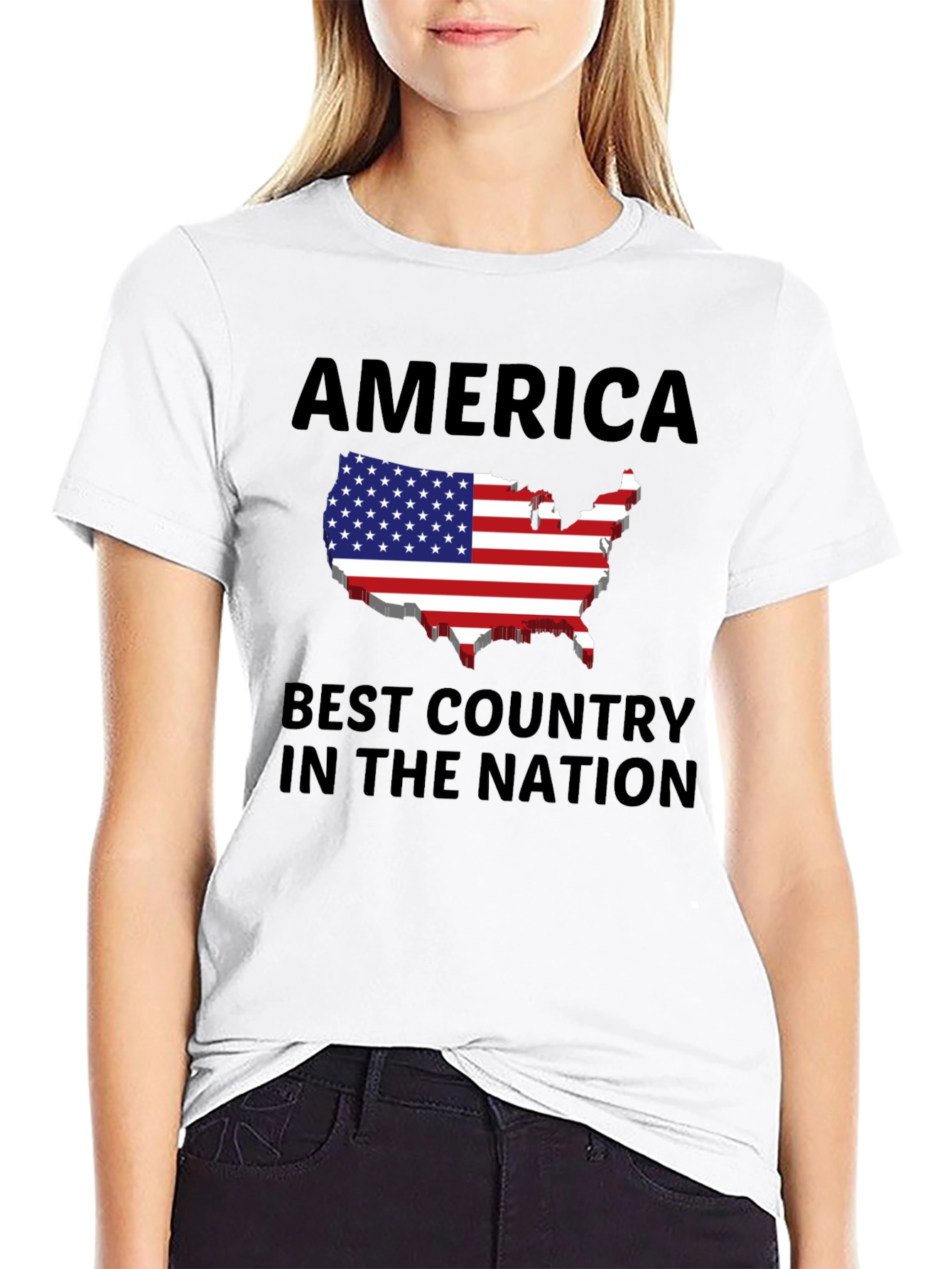 America Best Country Patriotic Graphic Tee