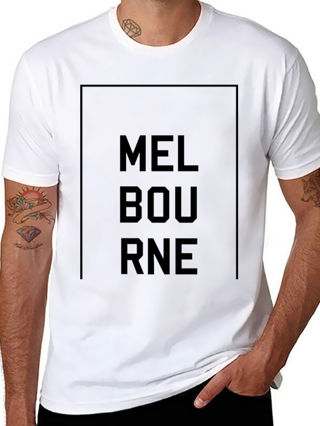 Melbourne Graphic Tee - Modern Black T-Shirt