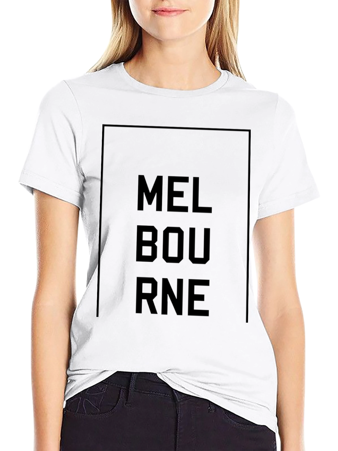 Melbourne Graphic Tee - Modern Black T-Shirt