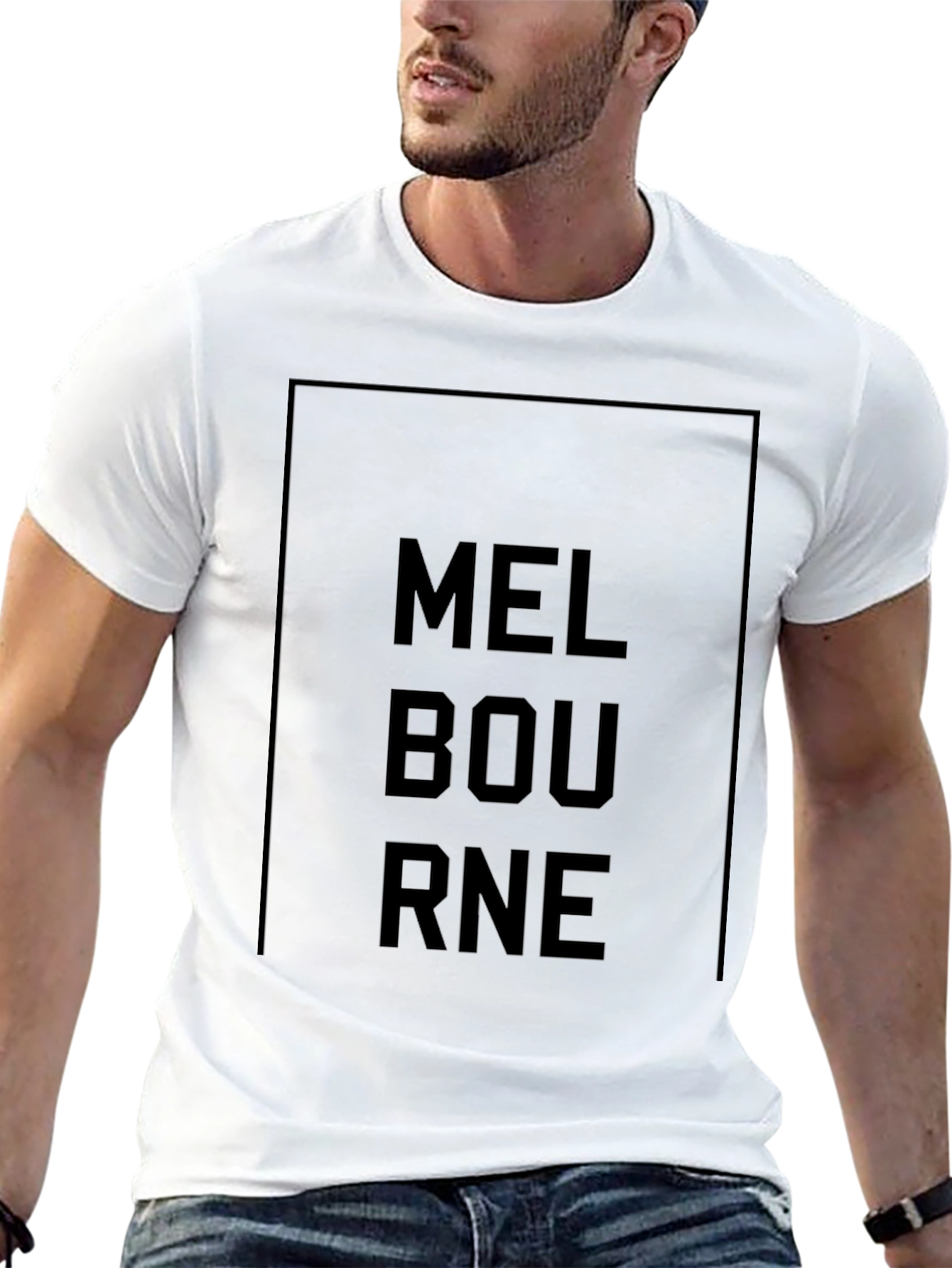 Melbourne Graphic Tee - Modern Black T-Shirt