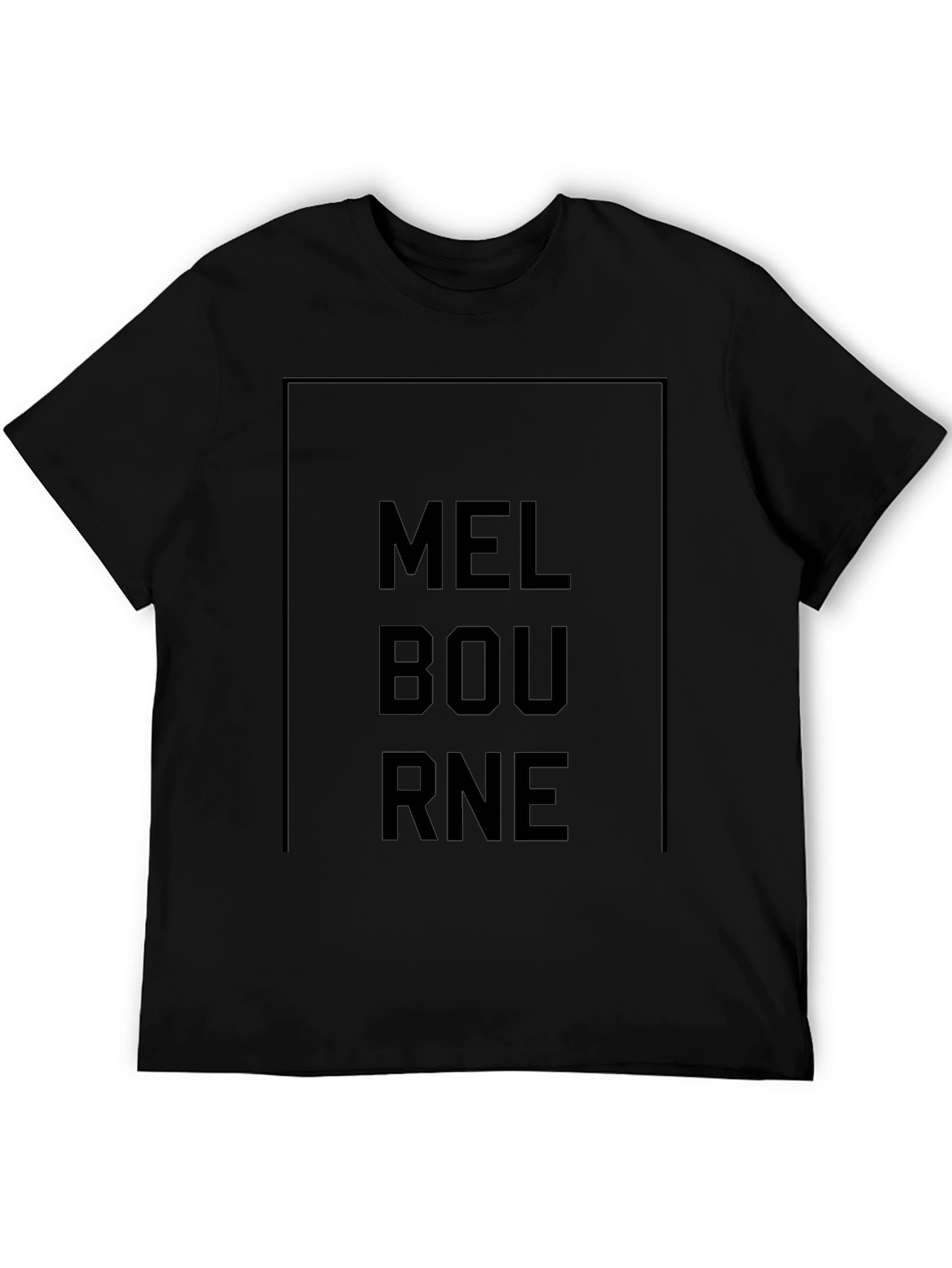 Melbourne Graphic Tee - Modern Black T-Shirt