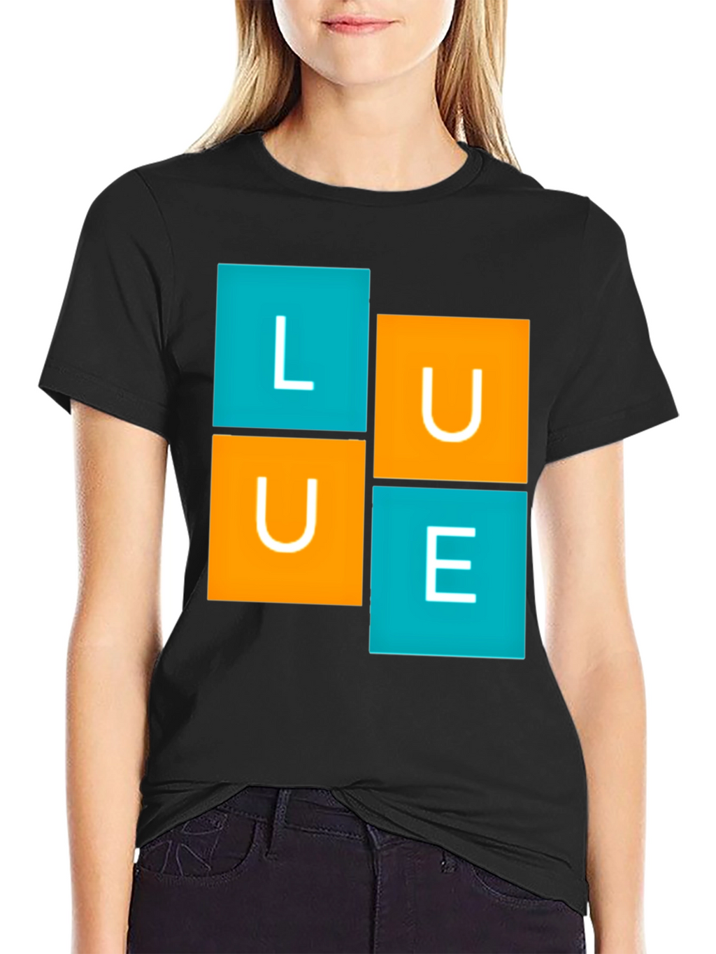 LUE Graphic Tee - Modern Block Design