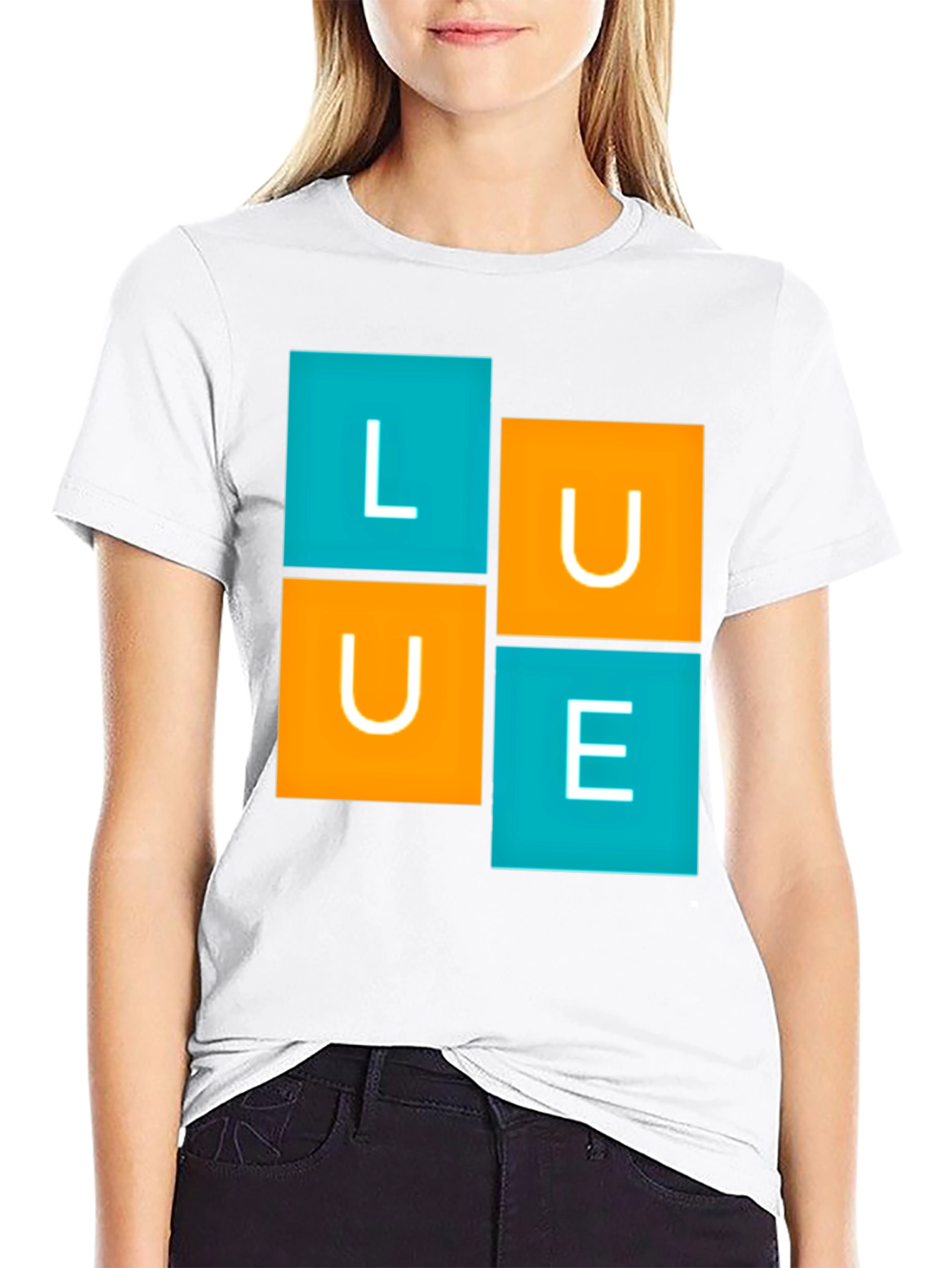LUE Graphic Tee - Modern Block Design