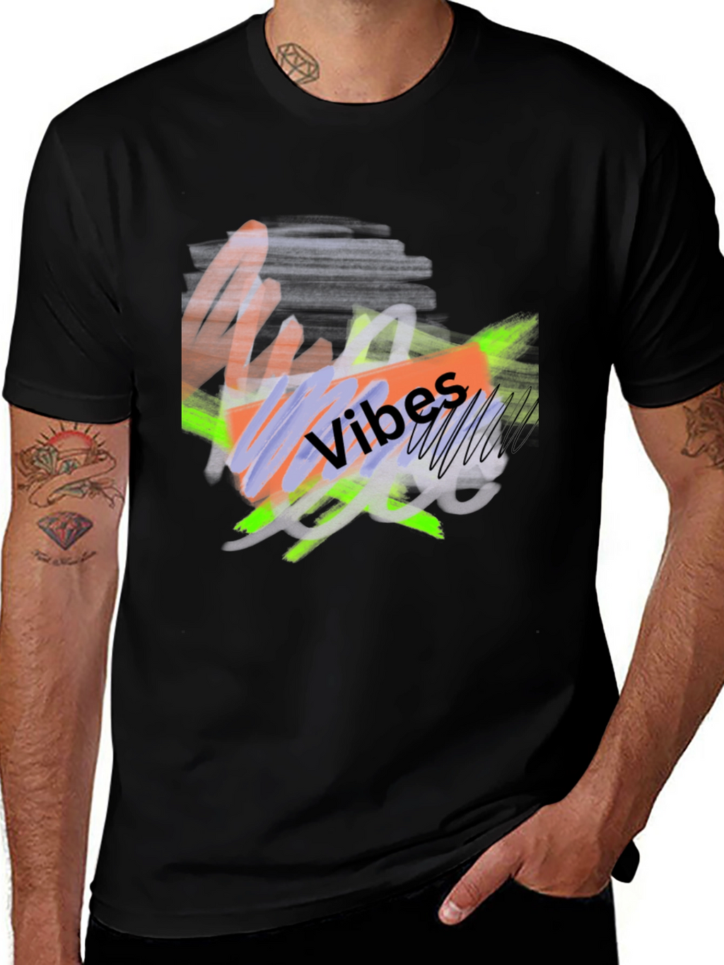 Abstract Vibes Graphic Tee - Modern Casual Style