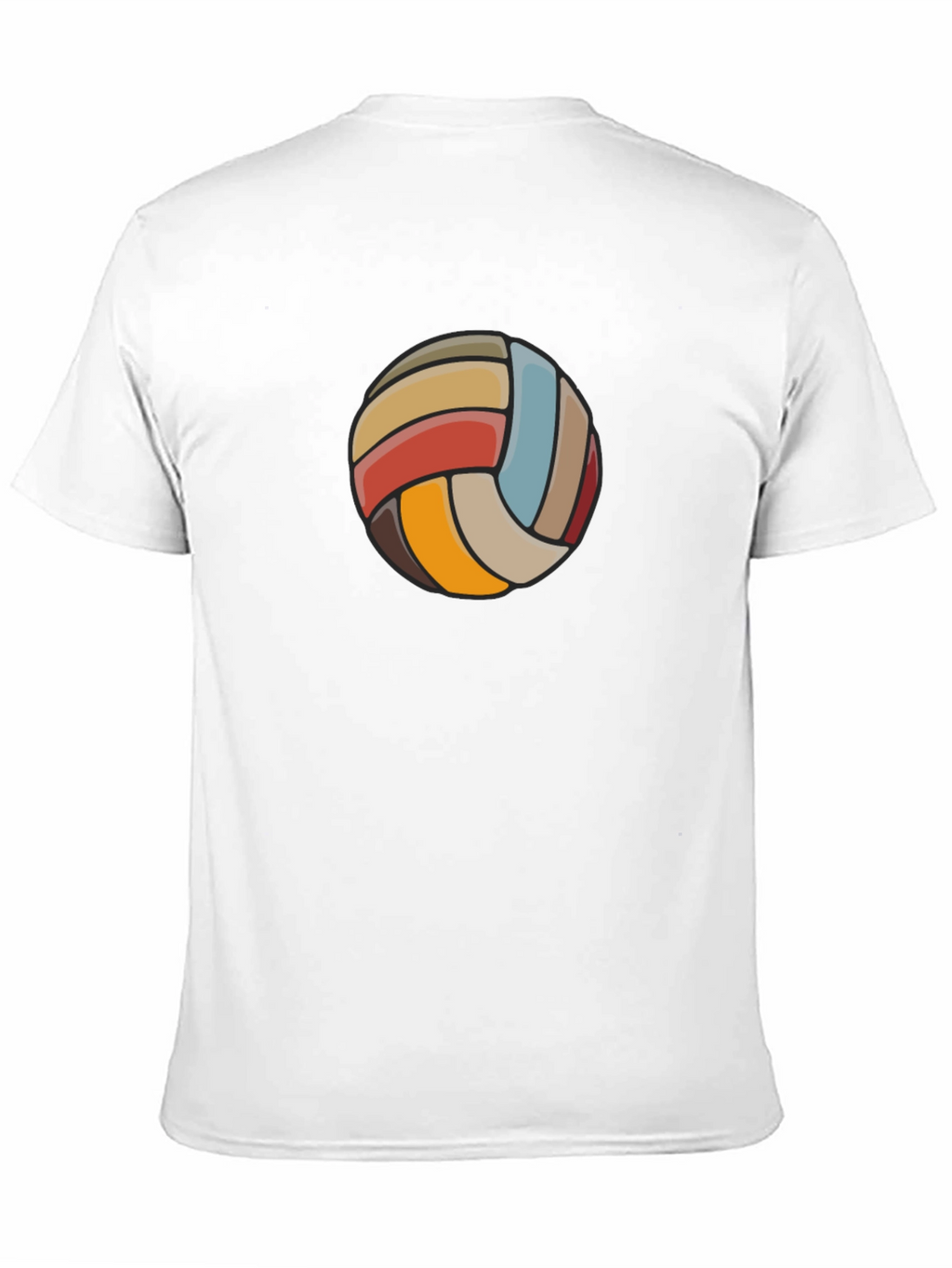 Retro Volleyball Graphic Tee - Black