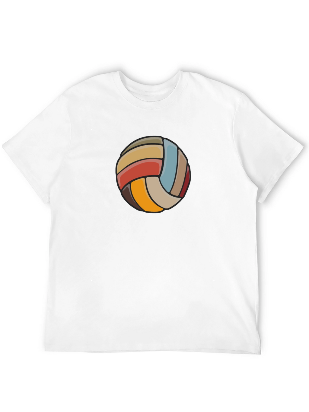 Retro Volleyball Graphic Tee - Black