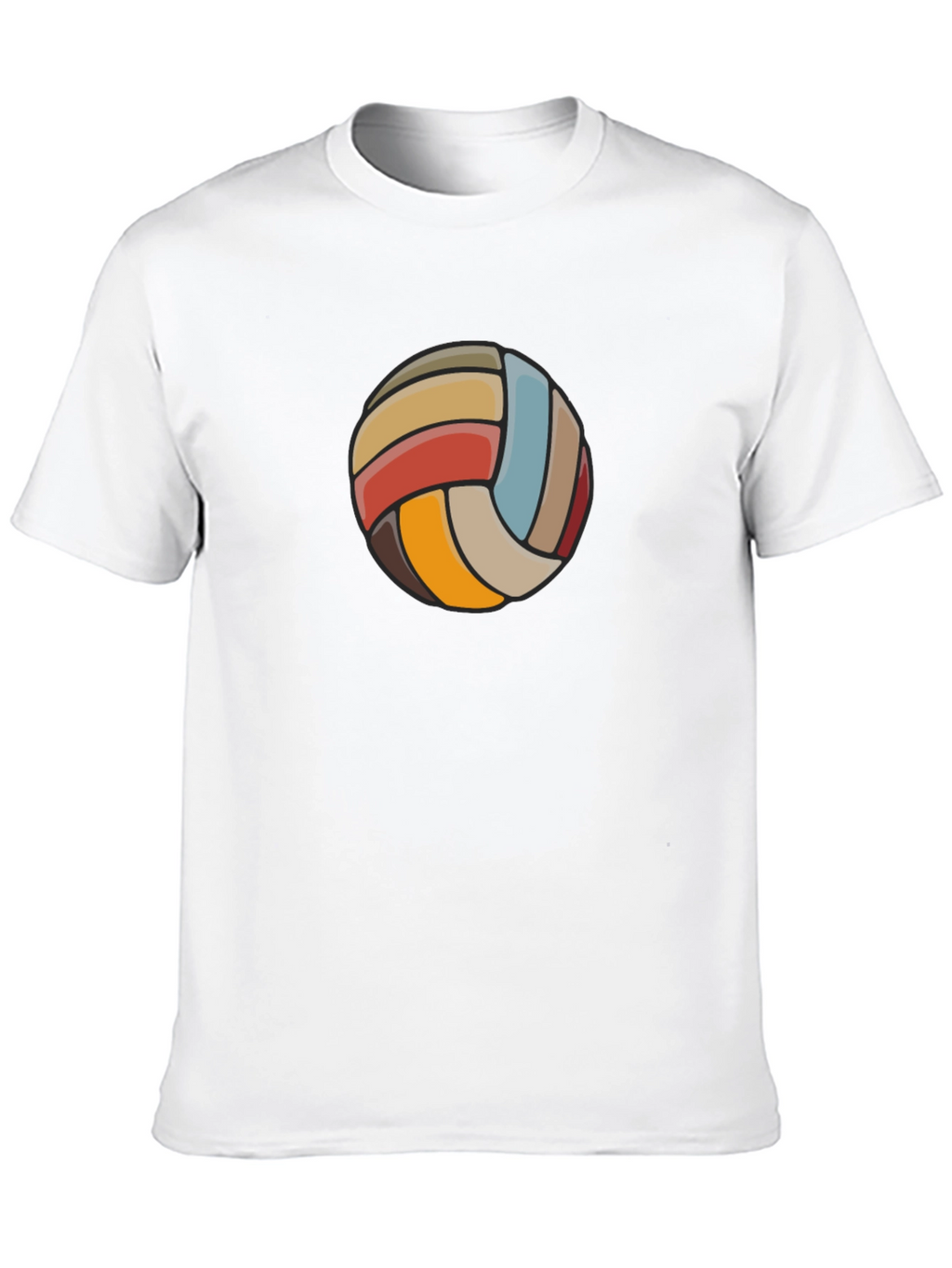 Retro Volleyball Graphic Tee - Black