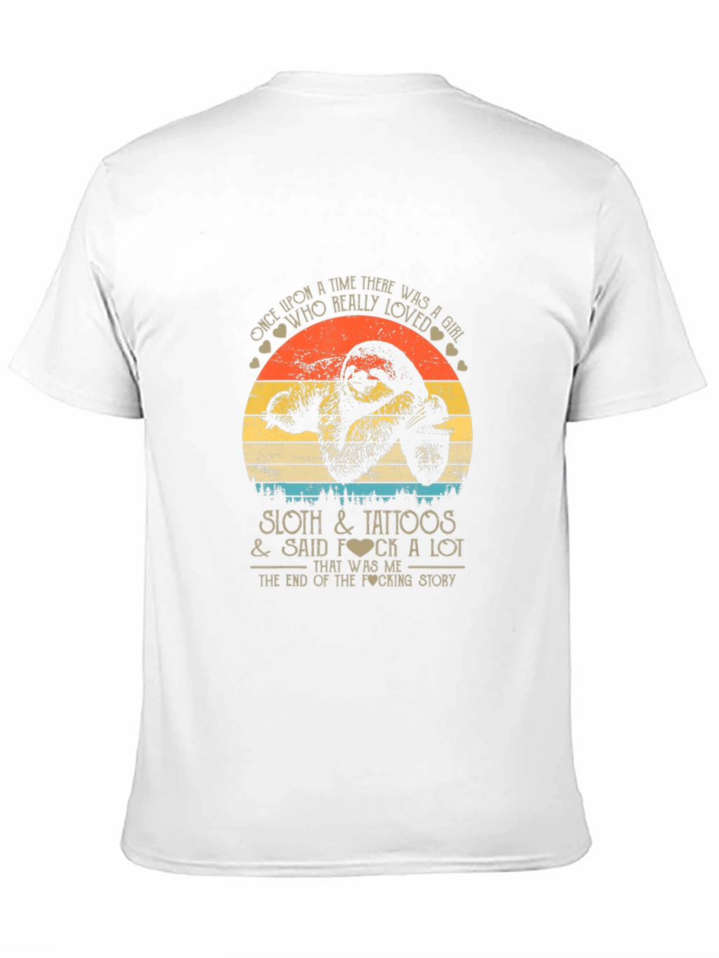 Sloth & Tattoos Graphic Tee - Funny Sarcastic T-Shirt