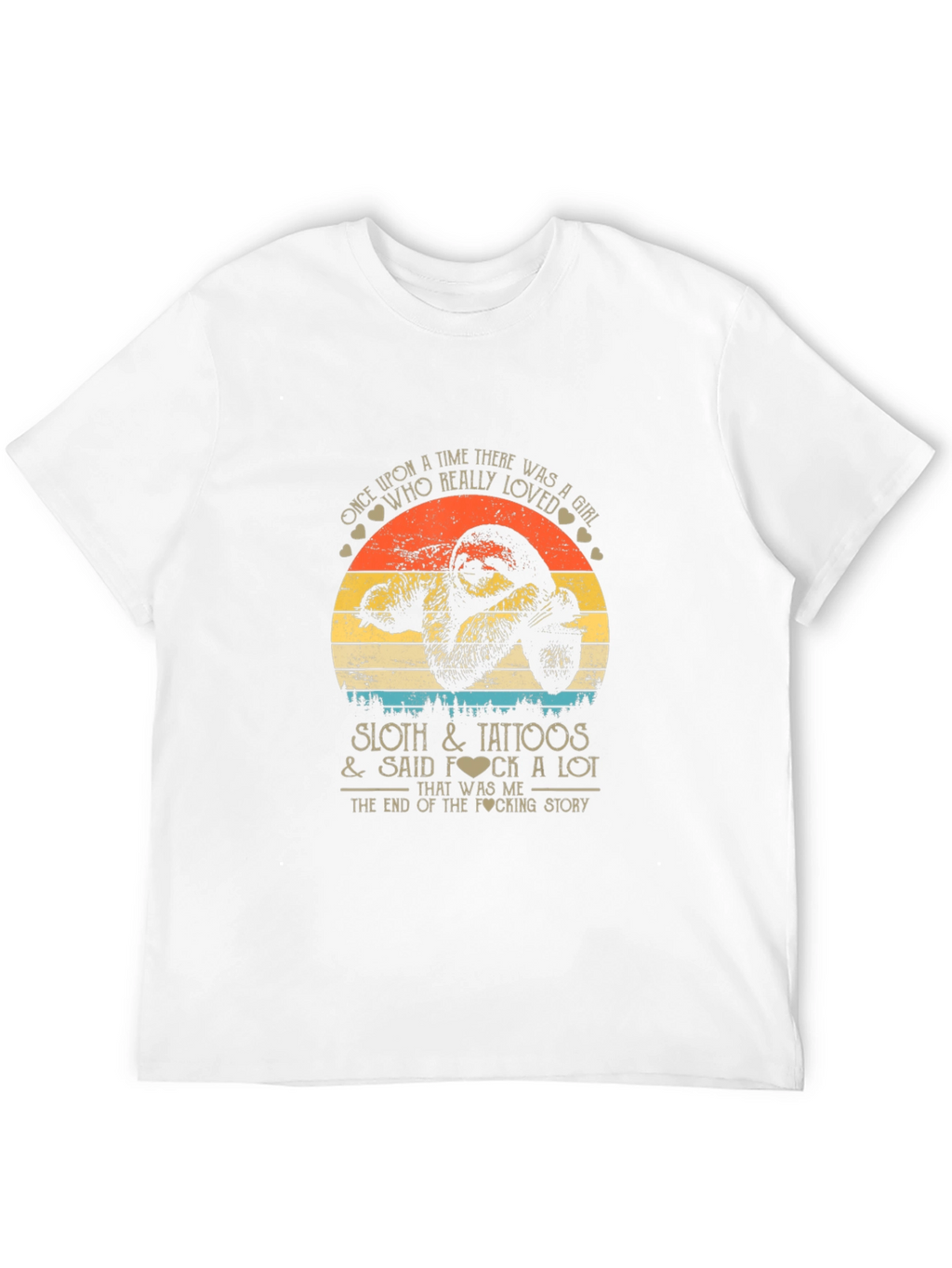 Sloth & Tattoos Graphic Tee - Funny Sarcastic T-Shirt