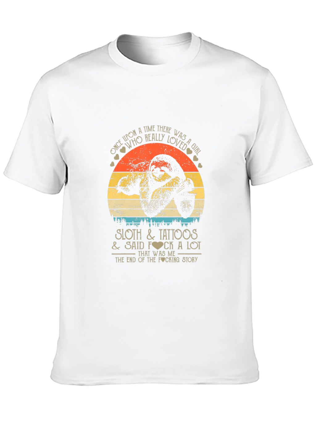 Sloth & Tattoos Graphic Tee - Funny Sarcastic T-Shirt