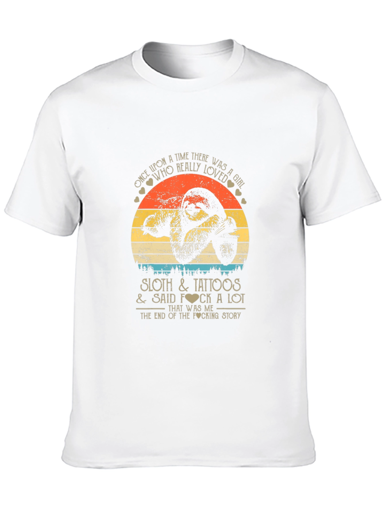Sloth & Tattoos Graphic Tee - Funny Sarcastic T-Shirt