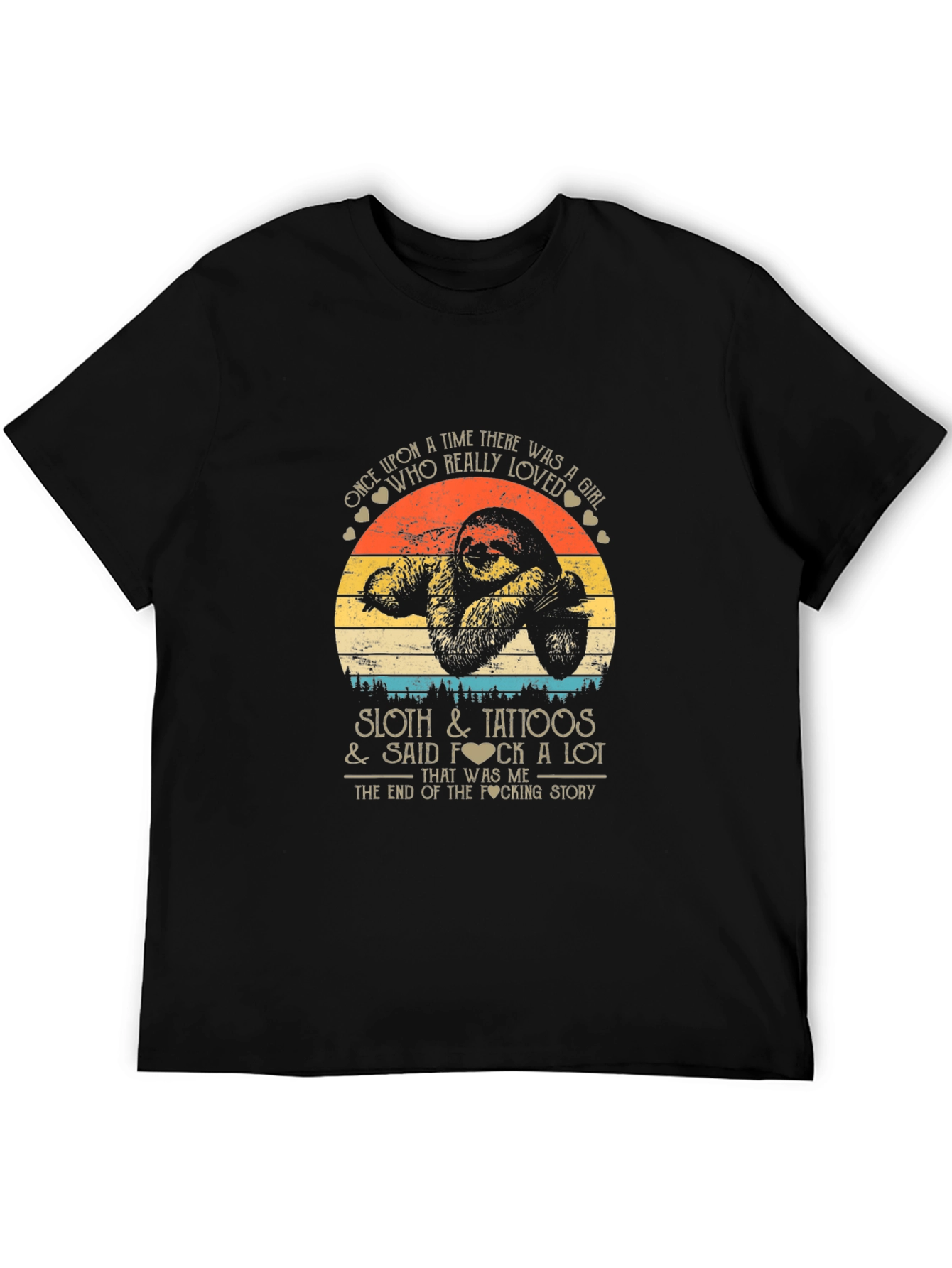Sloth & Tattoos Graphic Tee - Funny Sarcastic T-Shirt