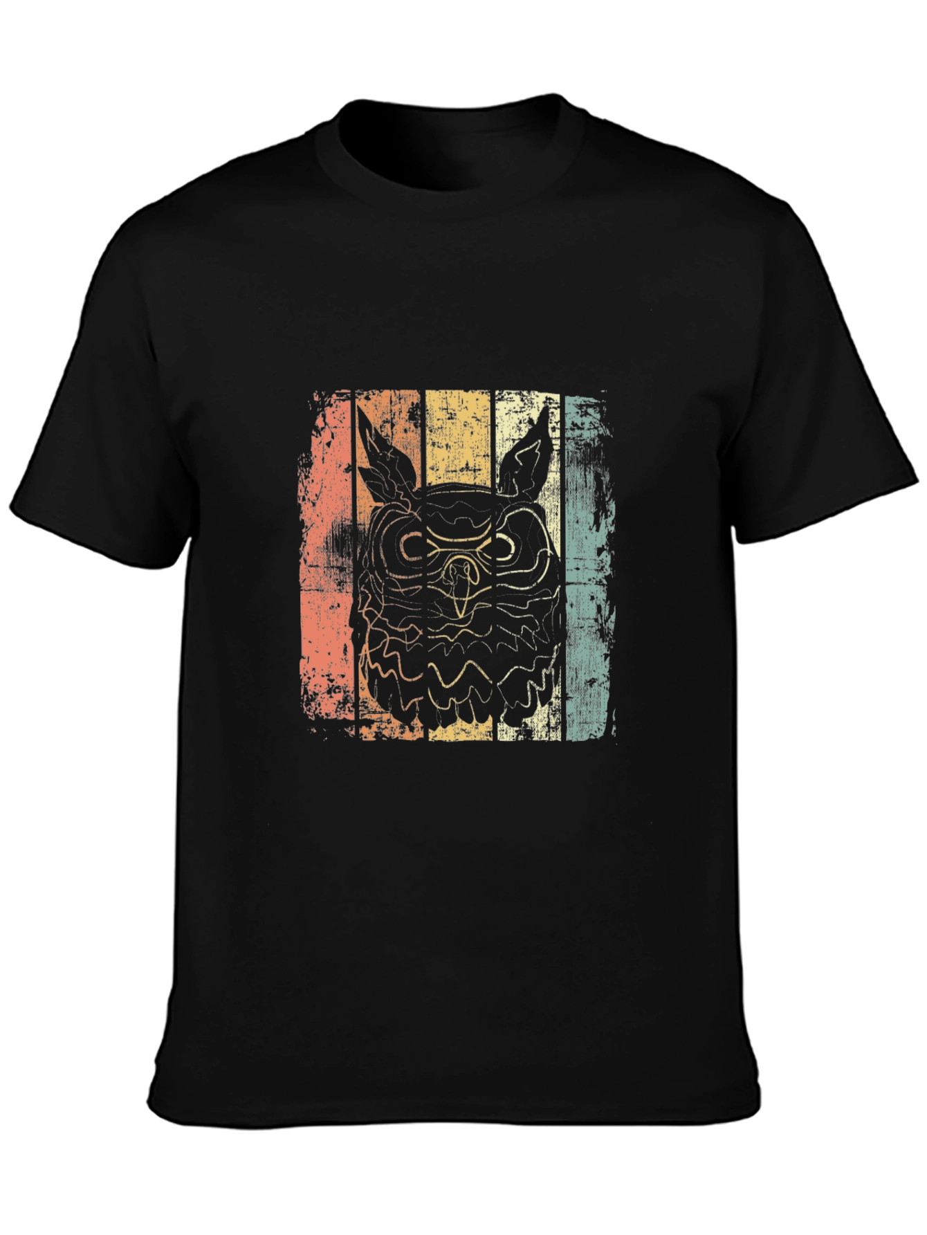 Vintage Owl Graphic T-Shirt - Retro Style