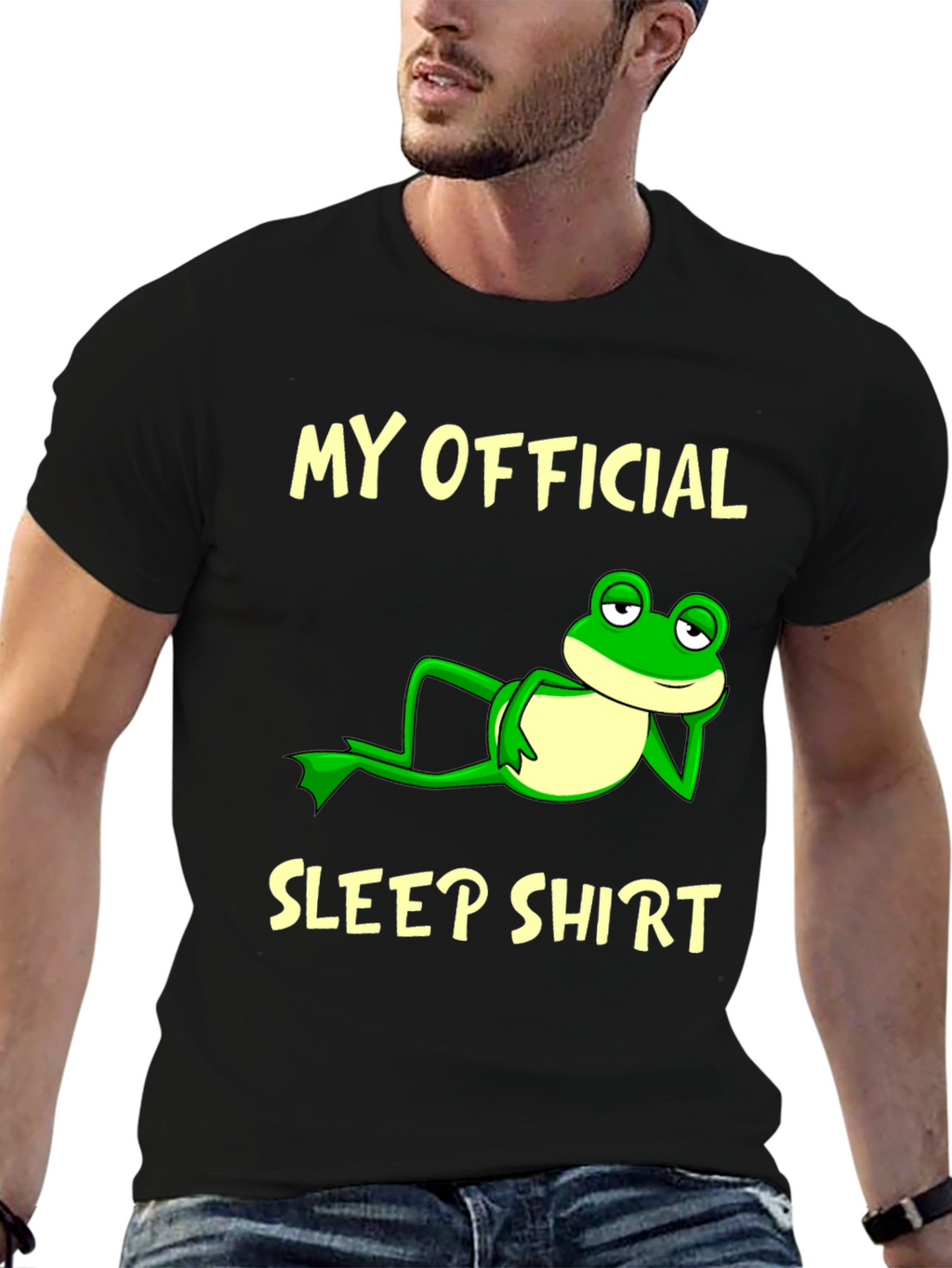 Funny Frog Sleep Shirt - Mens Graphic Tee