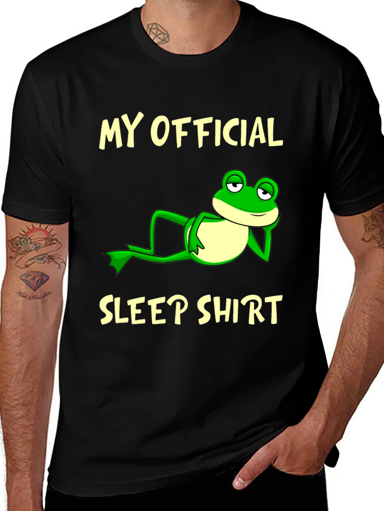 Funny Frog Sleep Shirt - Mens Graphic Tee