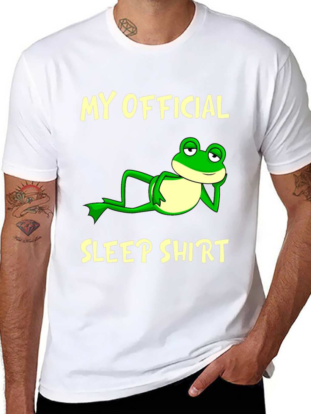 Funny Frog Sleep Shirt - Mens Graphic Tee