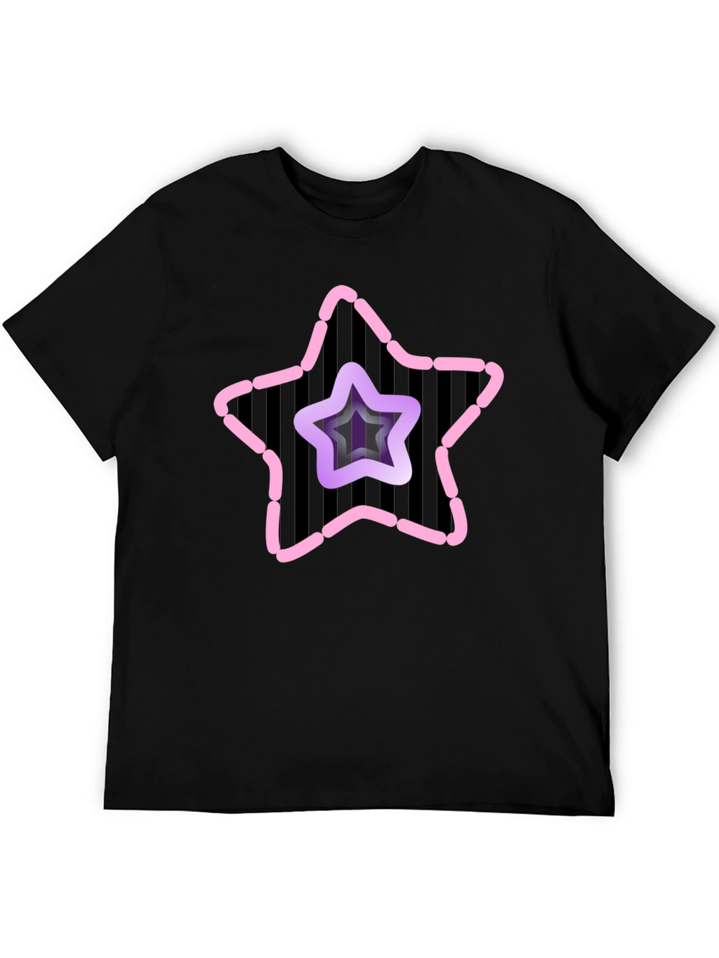 Star Graphic Mens Black Tee