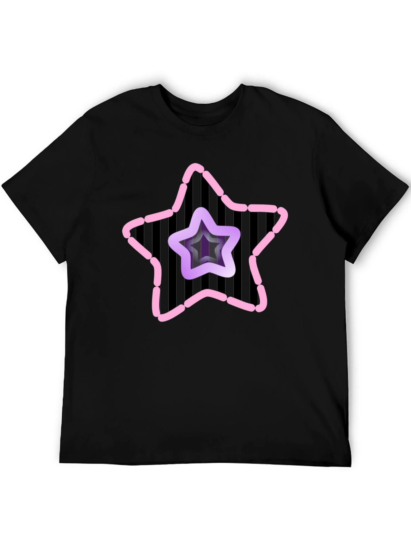 Star Graphic Mens Black Tee