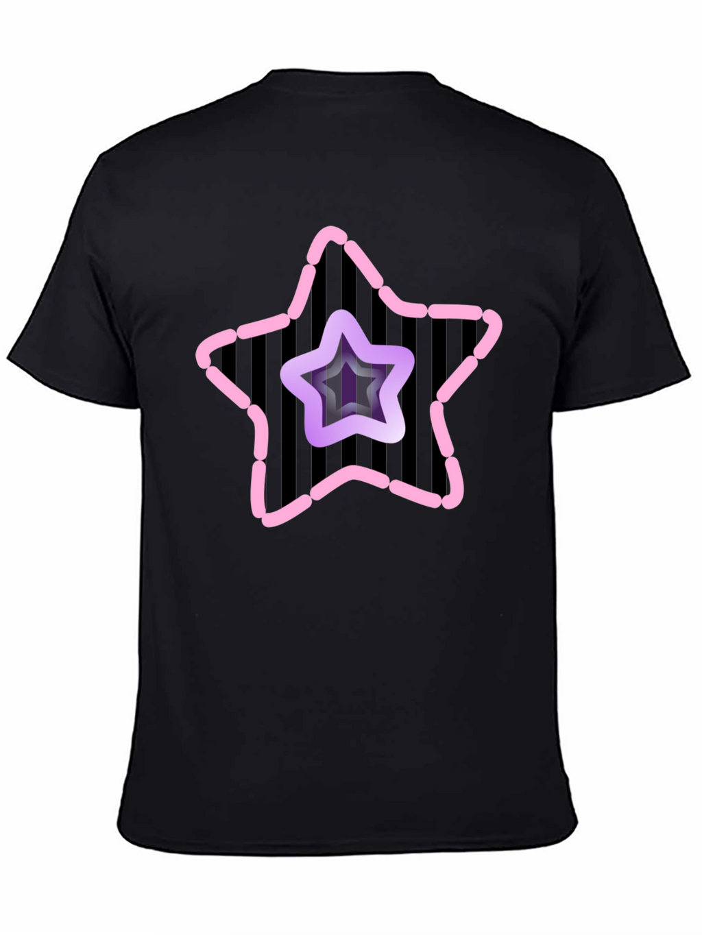 Star Graphic Mens Black Tee