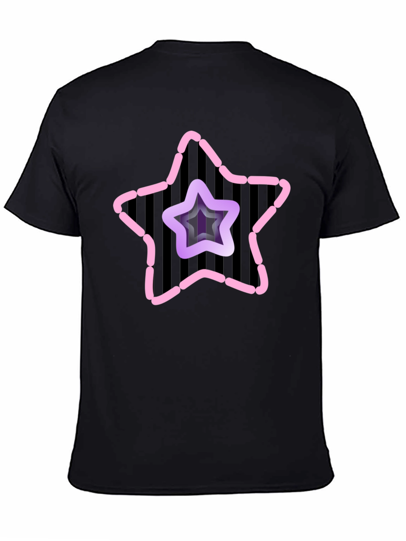 Star Graphic Mens Black Tee