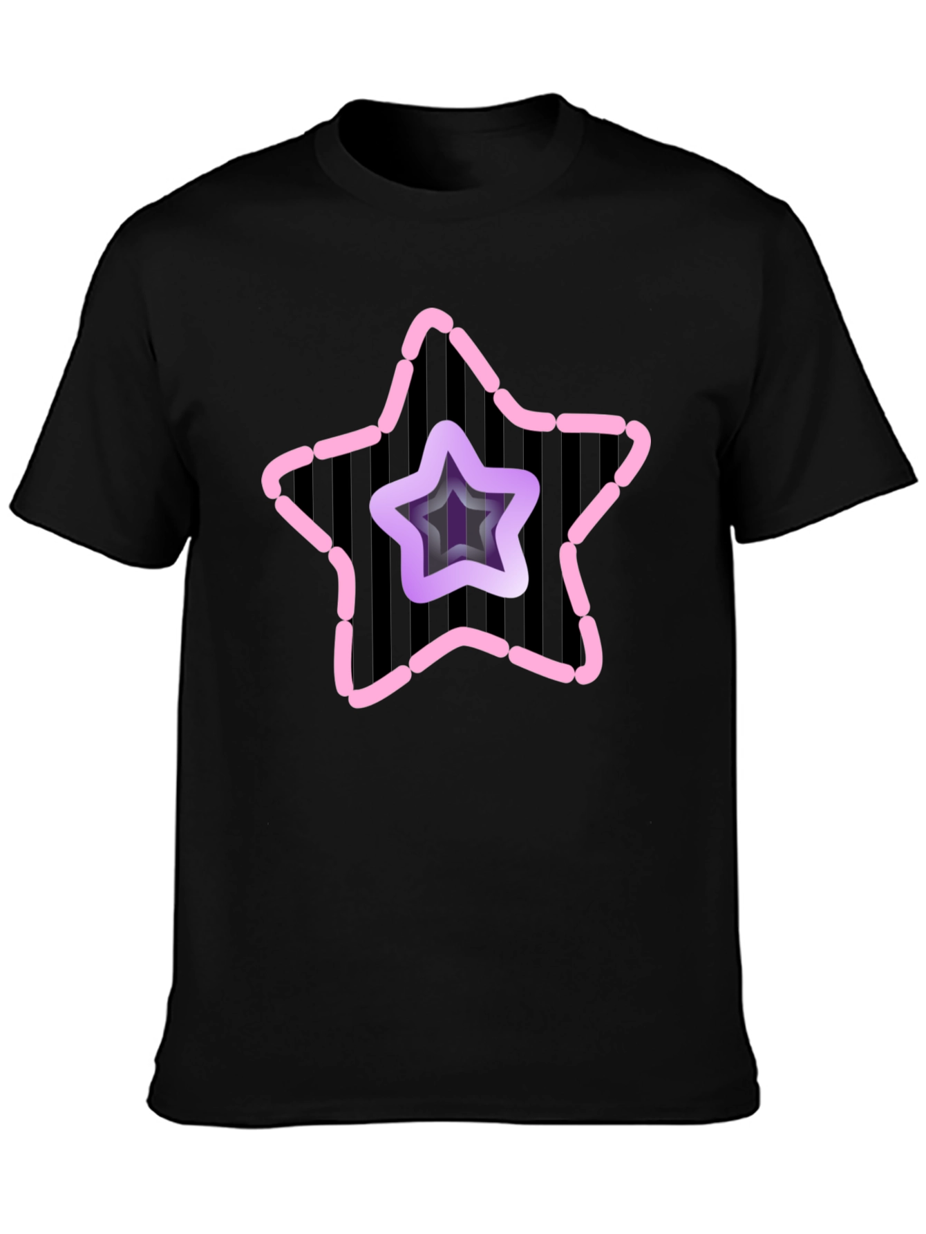 Star Graphic Mens Black Tee