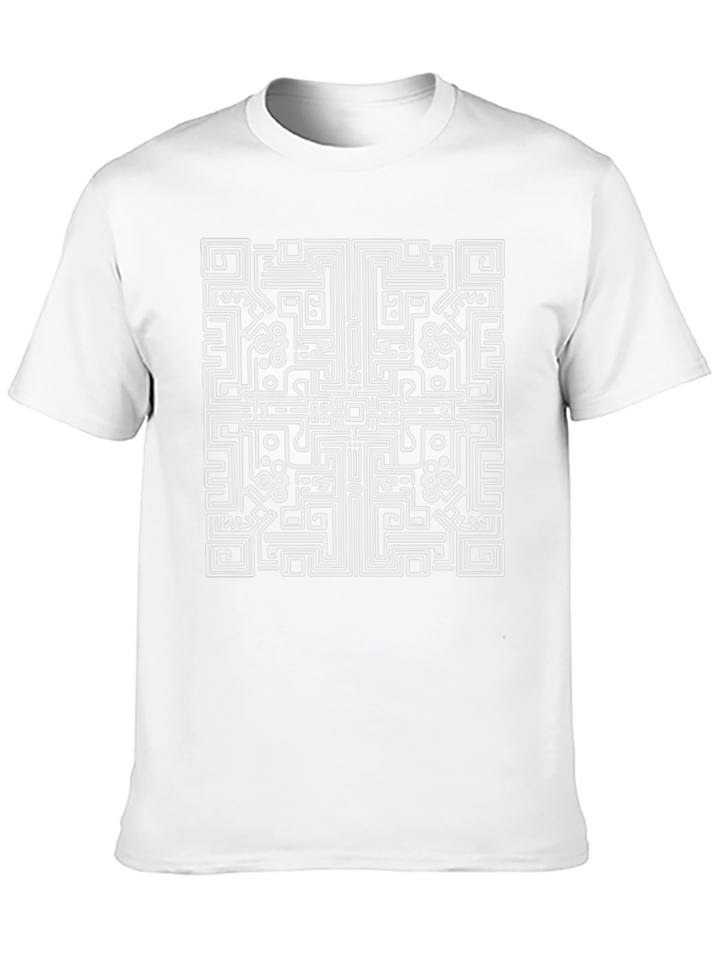 Abstract Maze Graphic Tee - Black