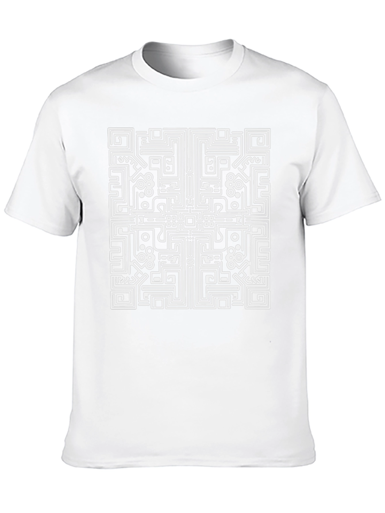 Abstract Maze Graphic Tee - Black