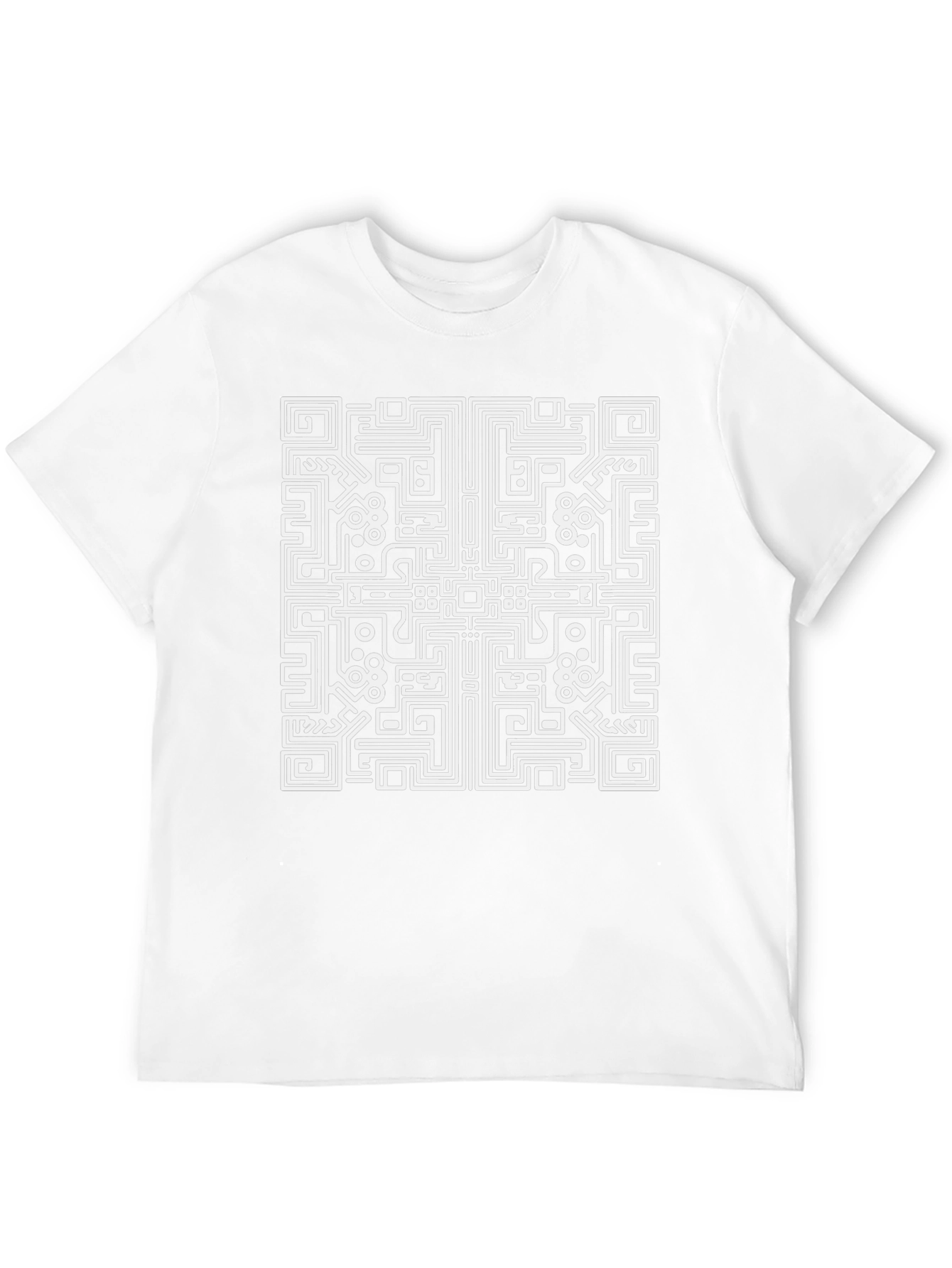 Abstract Maze Graphic Tee - Black