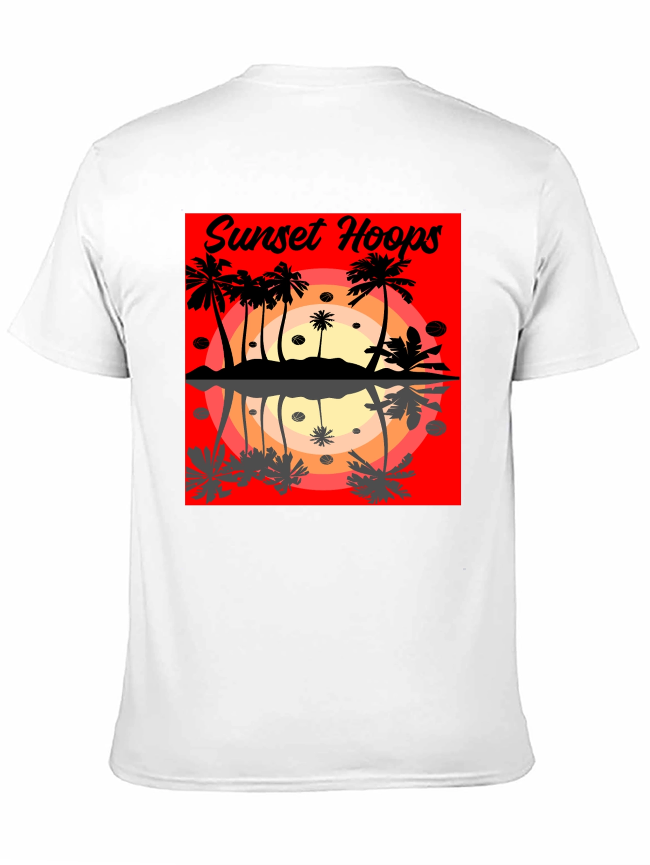 Sunset Hoops Graphic Tee - Tropical Vibes