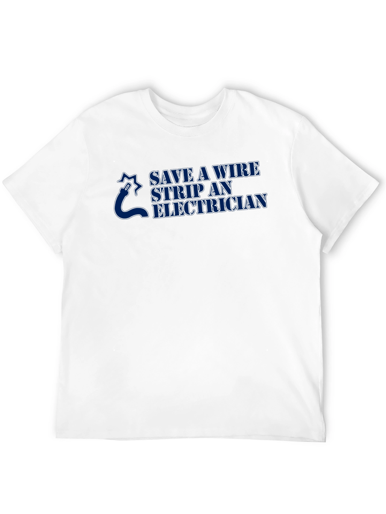Save a Wire Strip an Electrician Black T-Shirt