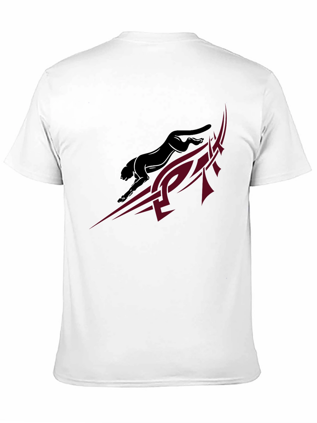 Sleek Black Panther Graphic Tee - Modern Tribal Design