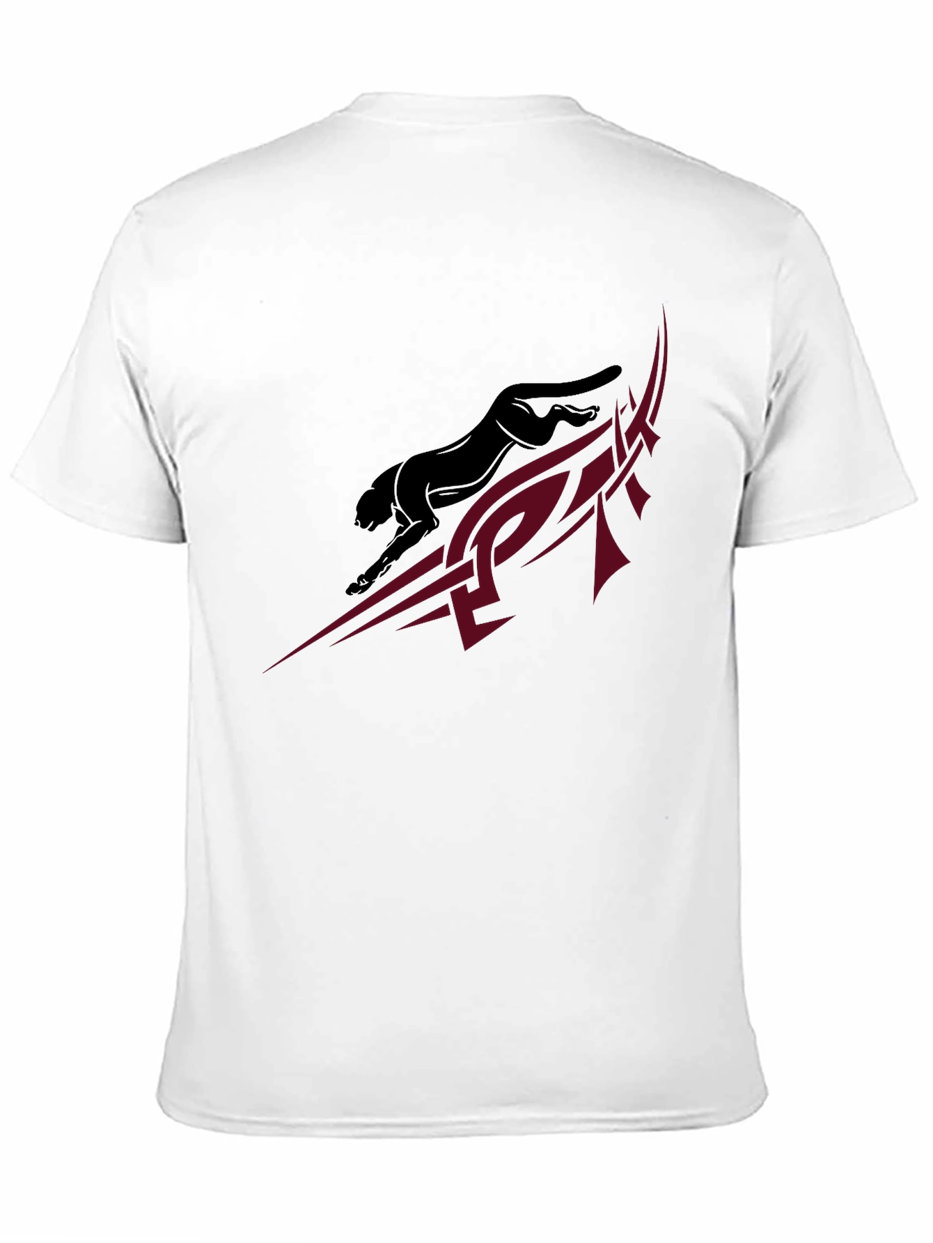 Sleek Black Panther Graphic Tee - Modern Tribal Design