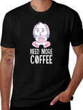 Need More Coffee T-Shirt - Cute Bunny Design