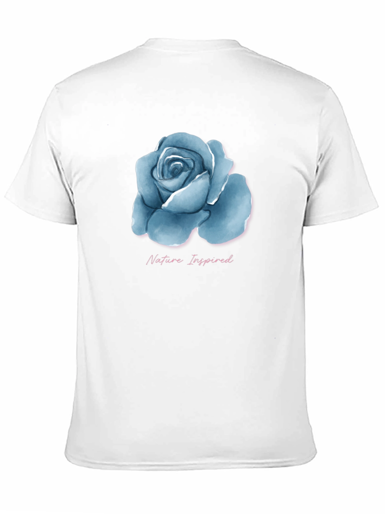 Nature Inspired Blue Rose Graphic T-Shirt