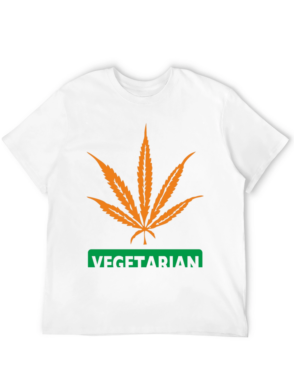 Vegetarian Graphic T-Shirt - Cannabis Leaf Design