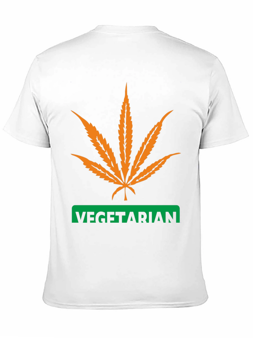 Vegetarian Graphic T-Shirt - Cannabis Leaf Design
