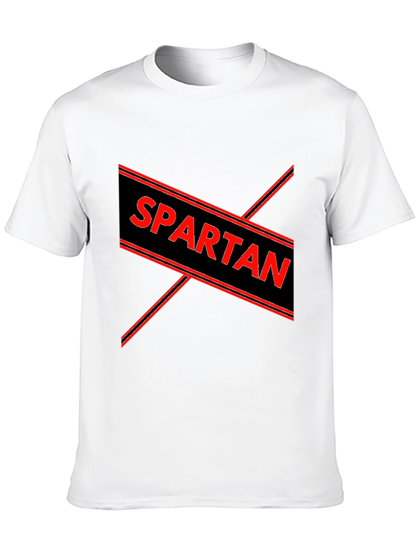 Spartan Graphic Print Black T-Shirt