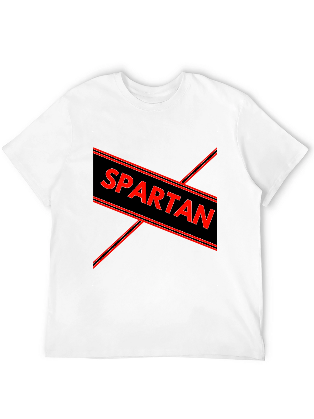 Spartan Graphic Print Black T-Shirt