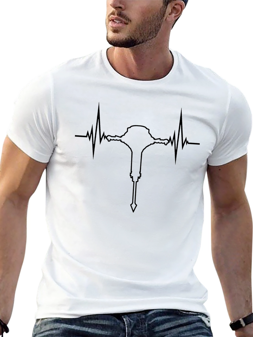 Heartbeat Mace T-Shirt - Black