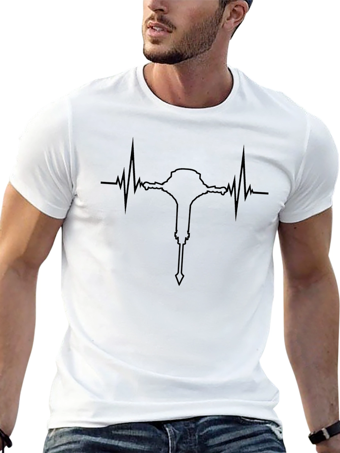 Heartbeat Mace T-Shirt - Black