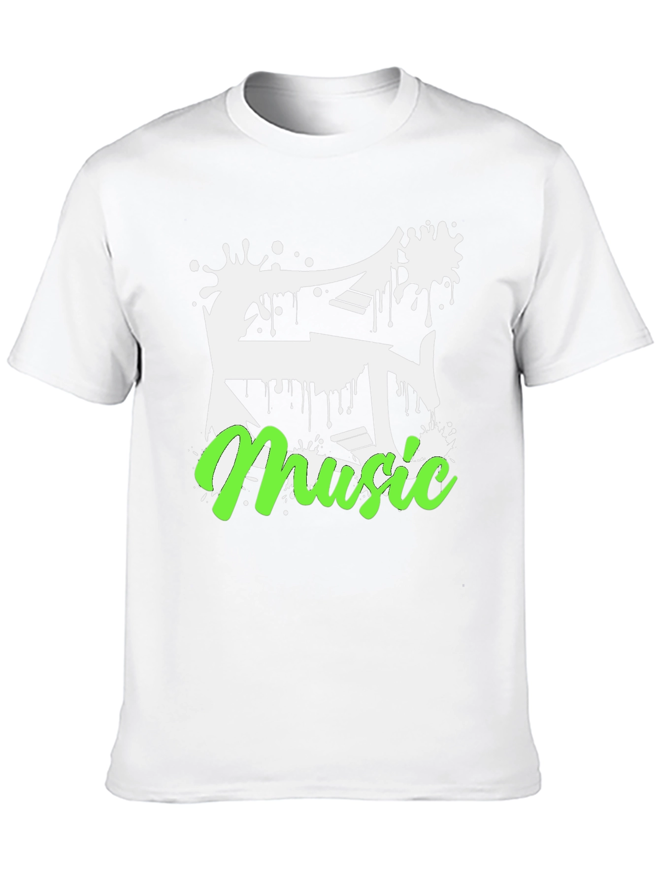 Music Splatter Graphic Black T-Shirt