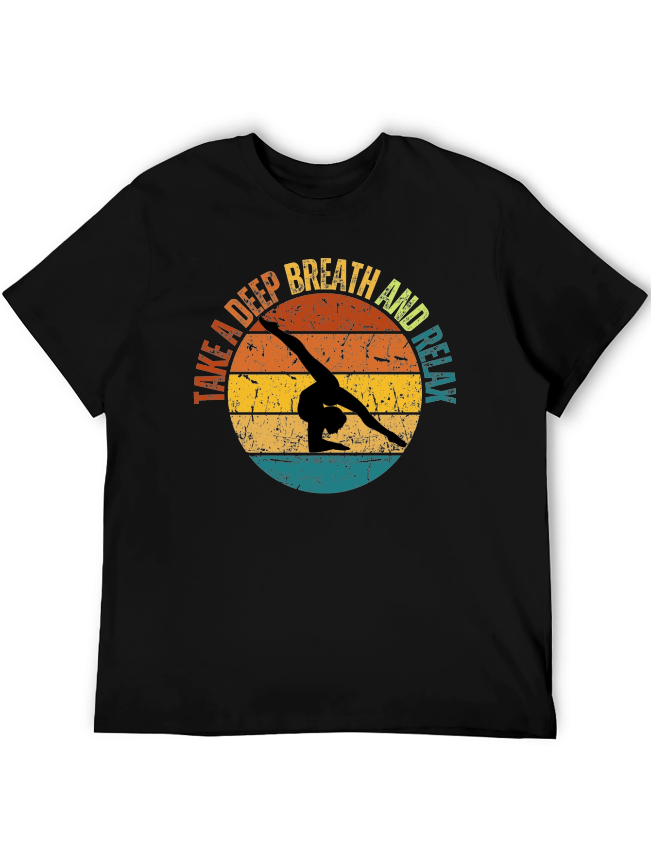 Retro Gymnastics T-Shirt - Take A Deep Breath & Relax