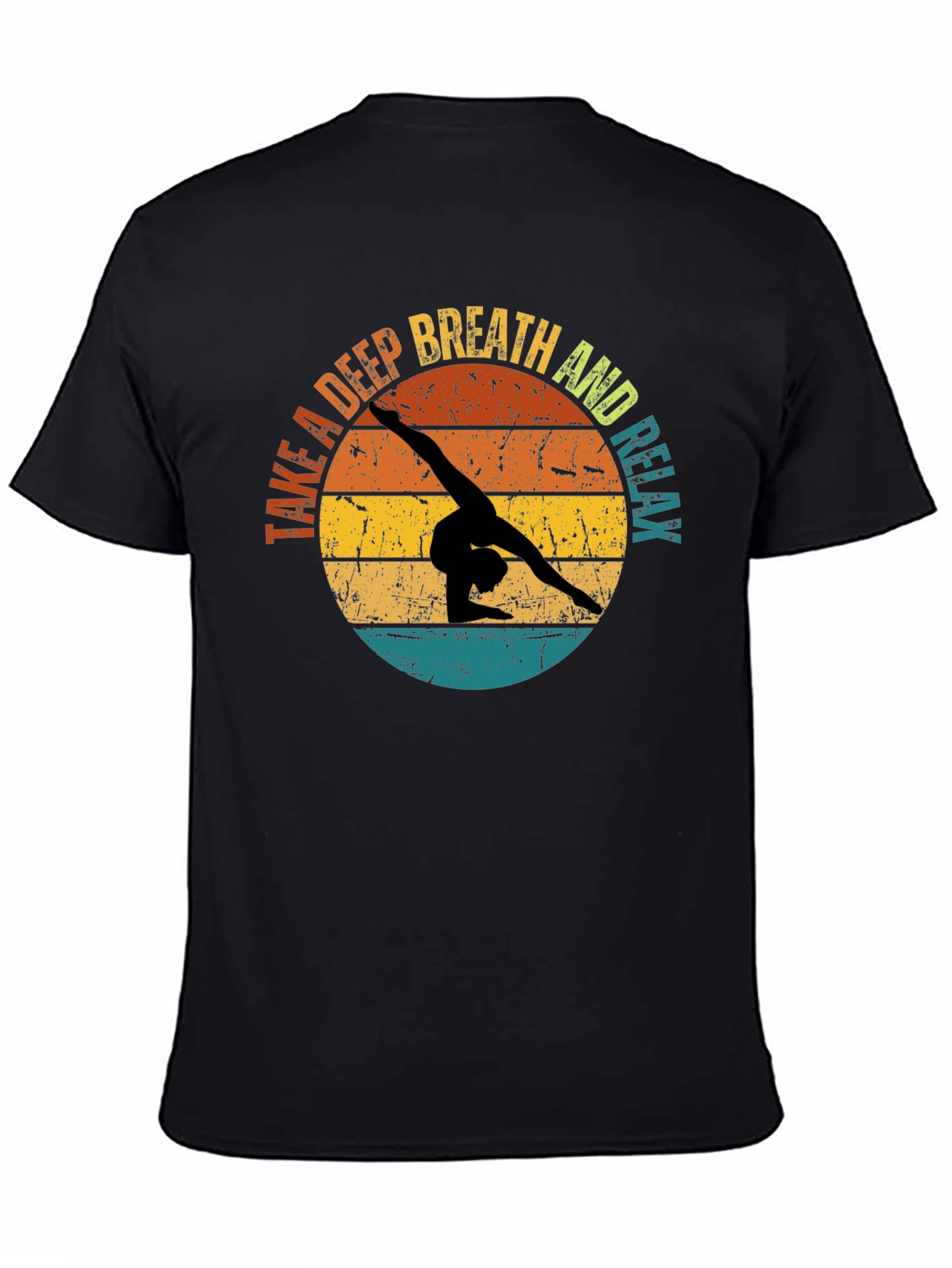 Retro Gymnastics T-Shirt - Take A Deep Breath & Relax