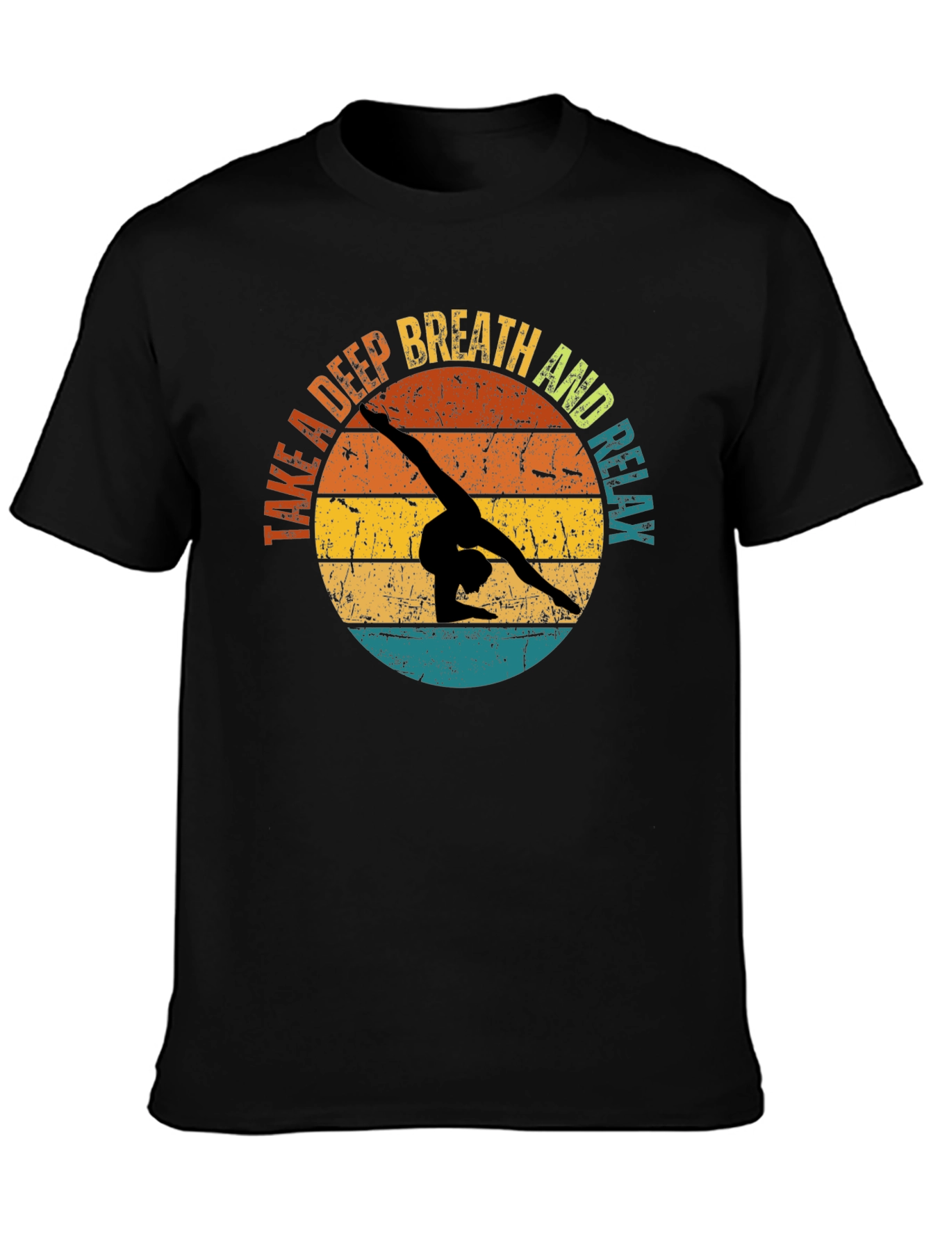 Retro Gymnastics T-Shirt - Take A Deep Breath & Relax